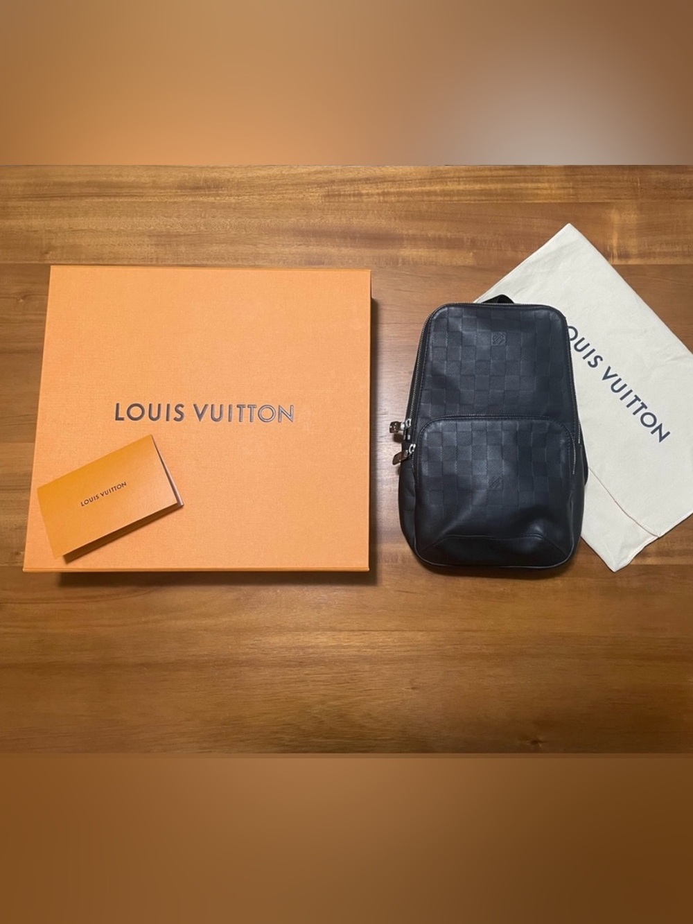 Louis Vuitton Black Damier Graphite Sling Belt Bag - Picture 1 of 3